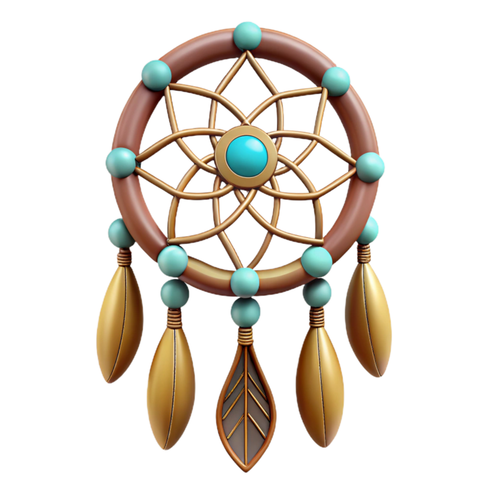 vibrant calm futuristic Dreamcatcher, Native American talisman, protective charm, with Transparent Background perfect clarity png