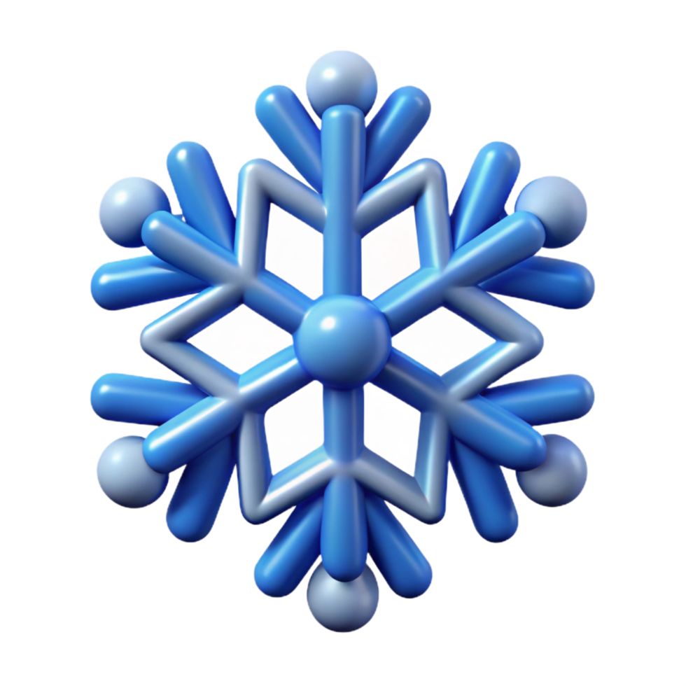 dreamy dazzling A single, stylized snowflake icon with intricate details with Transparent Background expertly shot png