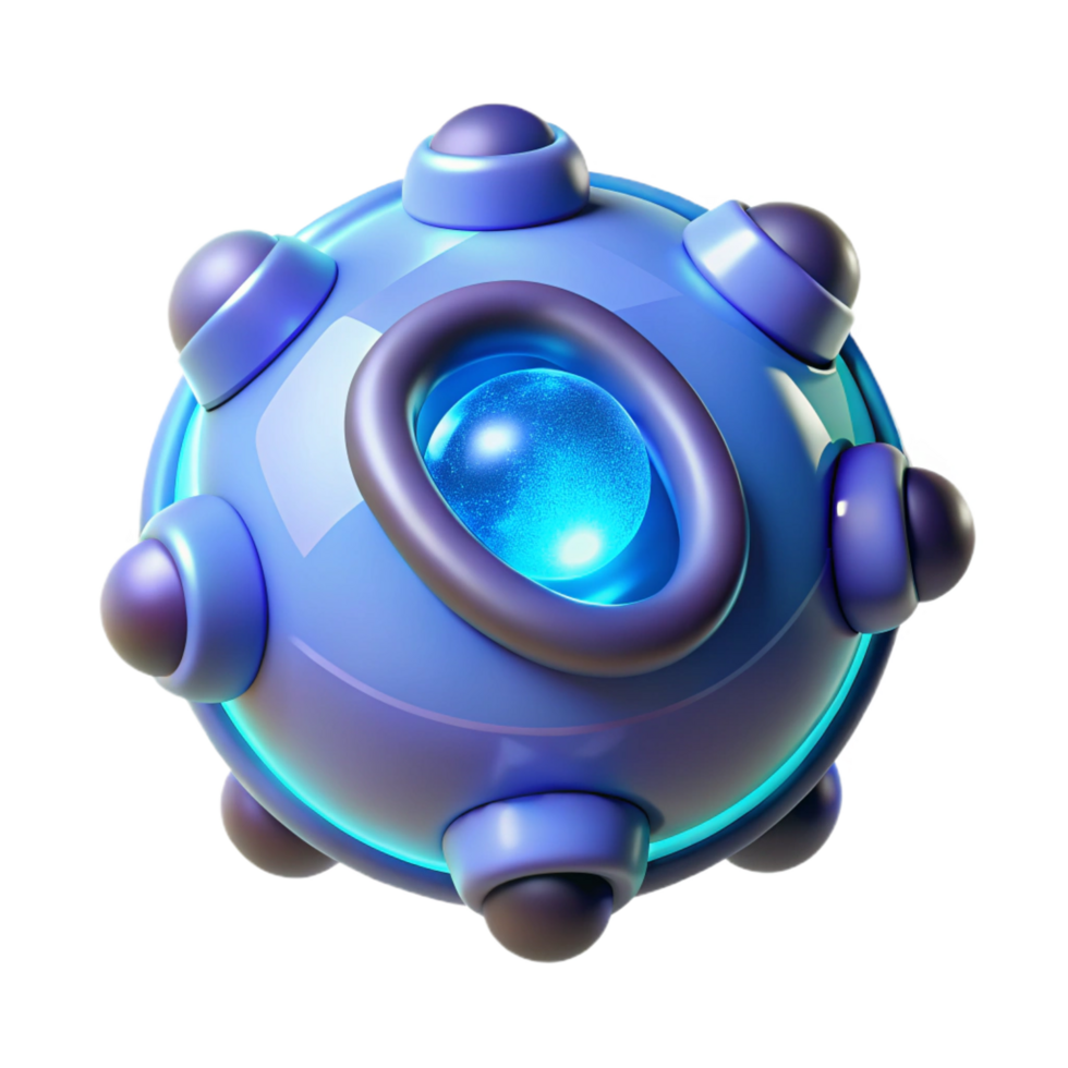 dynamic splendid Isolated cutout, concept art style render of a single, glowing, futuristic energy cell Ultra-detailed with Transparent Background crisp png