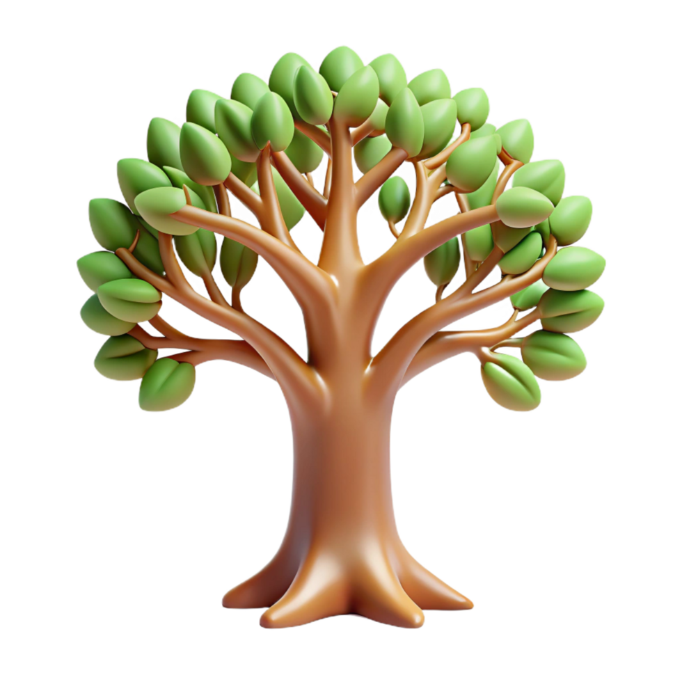 serene energetic contemporary Concept art style hyper-specific isolated cutout of a single stylized tree of life with intricate branches with Transparent Background museum quality png