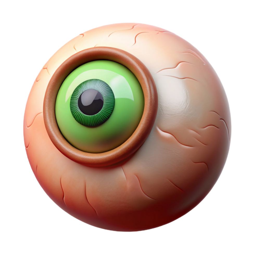 stunning coveted Isolated cutout Professional render, ultra-detailed, concept art style Single Gorgon eye, petrified gaze with Transparent Background png