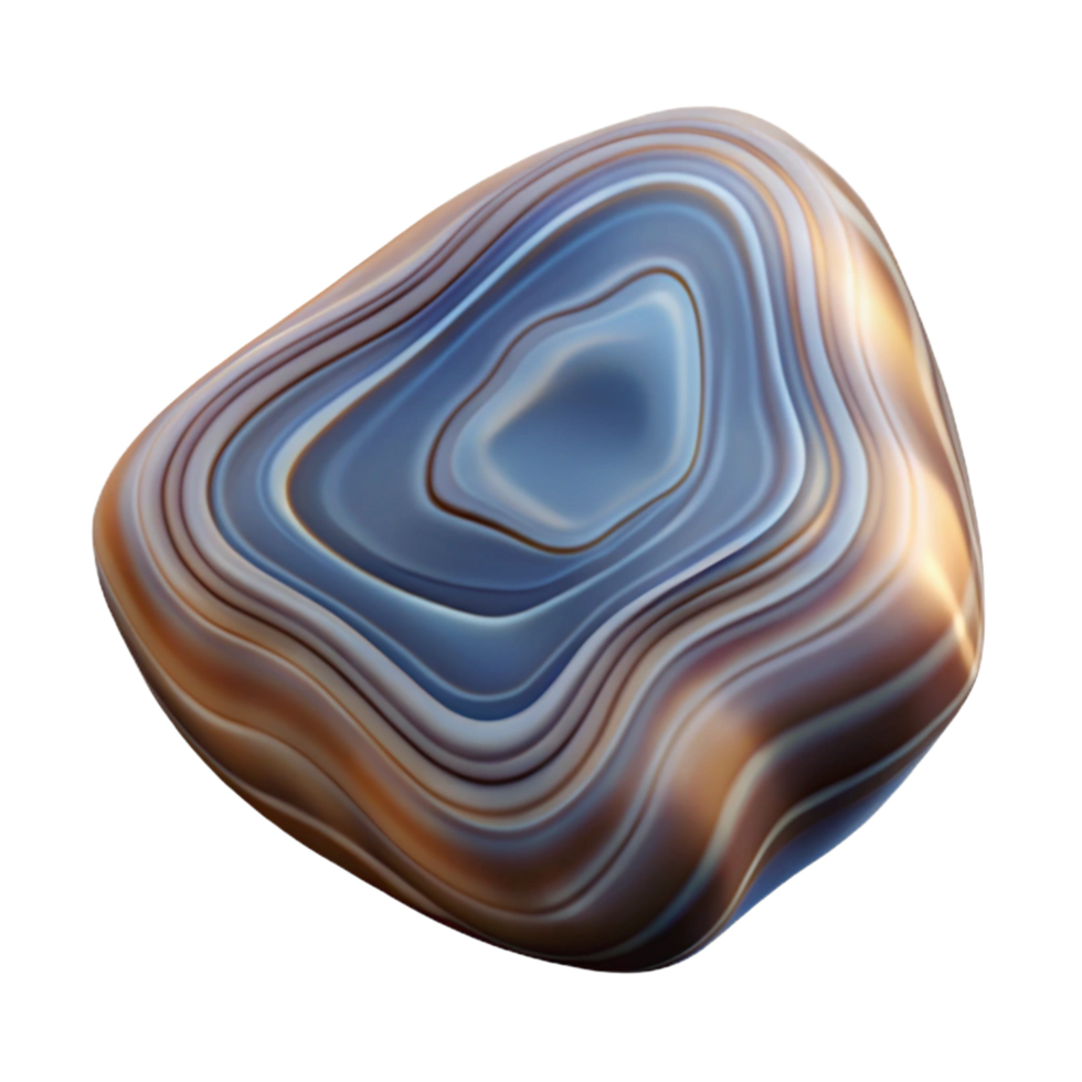 hypnotic contemporary Concept art style, isolated cutout of a single, polished agate slice with intricate banding patterns with Transparent Background impeccable png