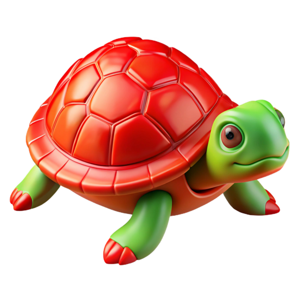 iconic industrial Turtle, Red-eared Slider, basking with Transparent Background precision png