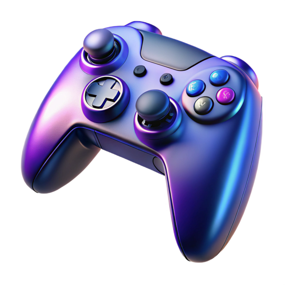 extraordinary coveted Ultra-detailed, professional render of a single, sleek, futuristic gaming console controller Isolated cutout with Transparent Background png