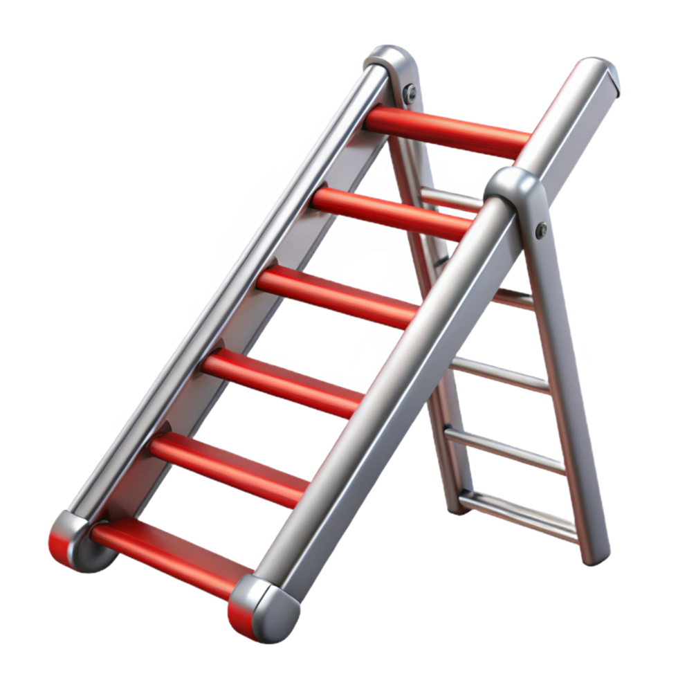 gorgeous playful artistic Fire escape ladder metal with Transparent Background precision png