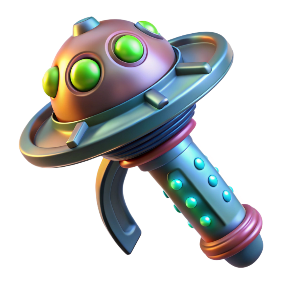 celebrated minimalist Alien weapon with unknown function with Transparent Background fine detail png