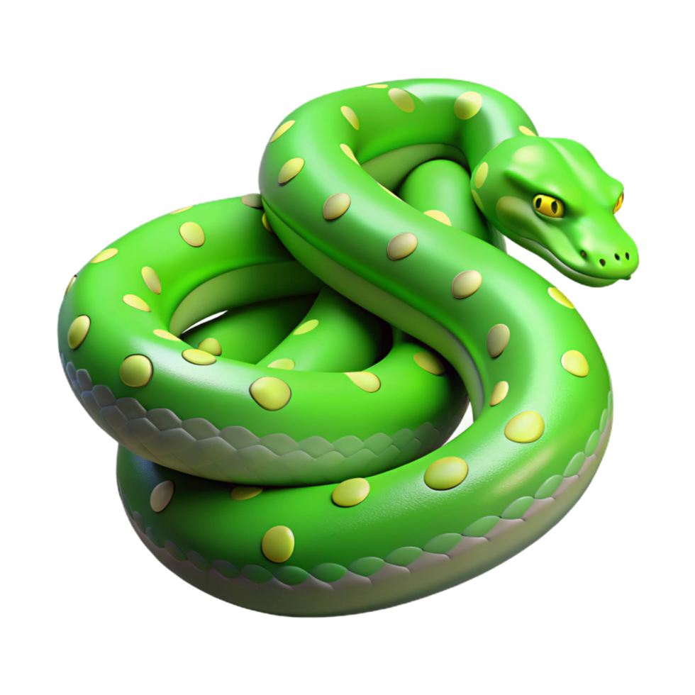 stunning tropical A slithering green tree python, with Transparent Background expertly shot png