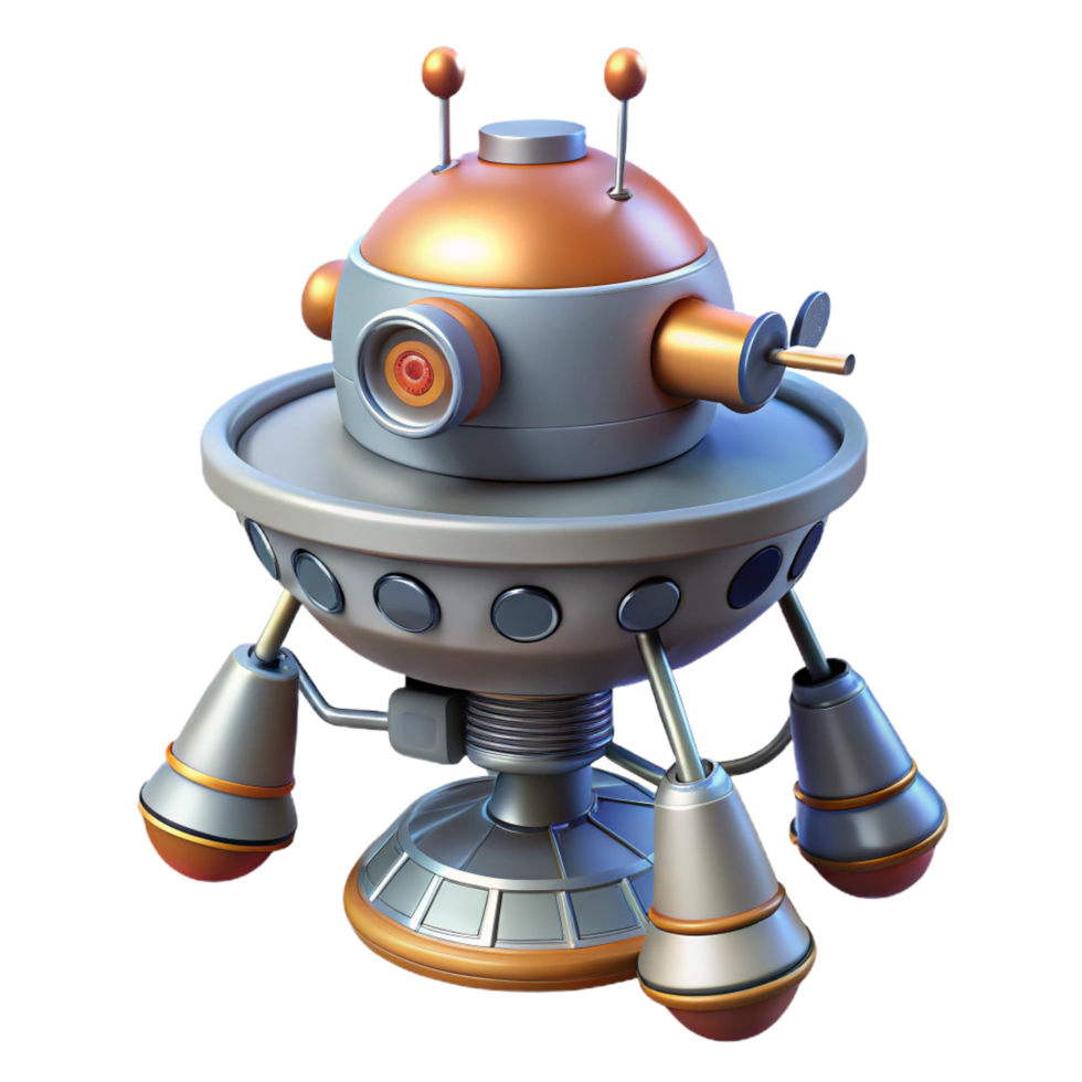 beautiful exemplary Hyper-specific, concept art style isolated cutout of a single, robotic space probe, featuring advanced sensors and antennae with Transparent Background png