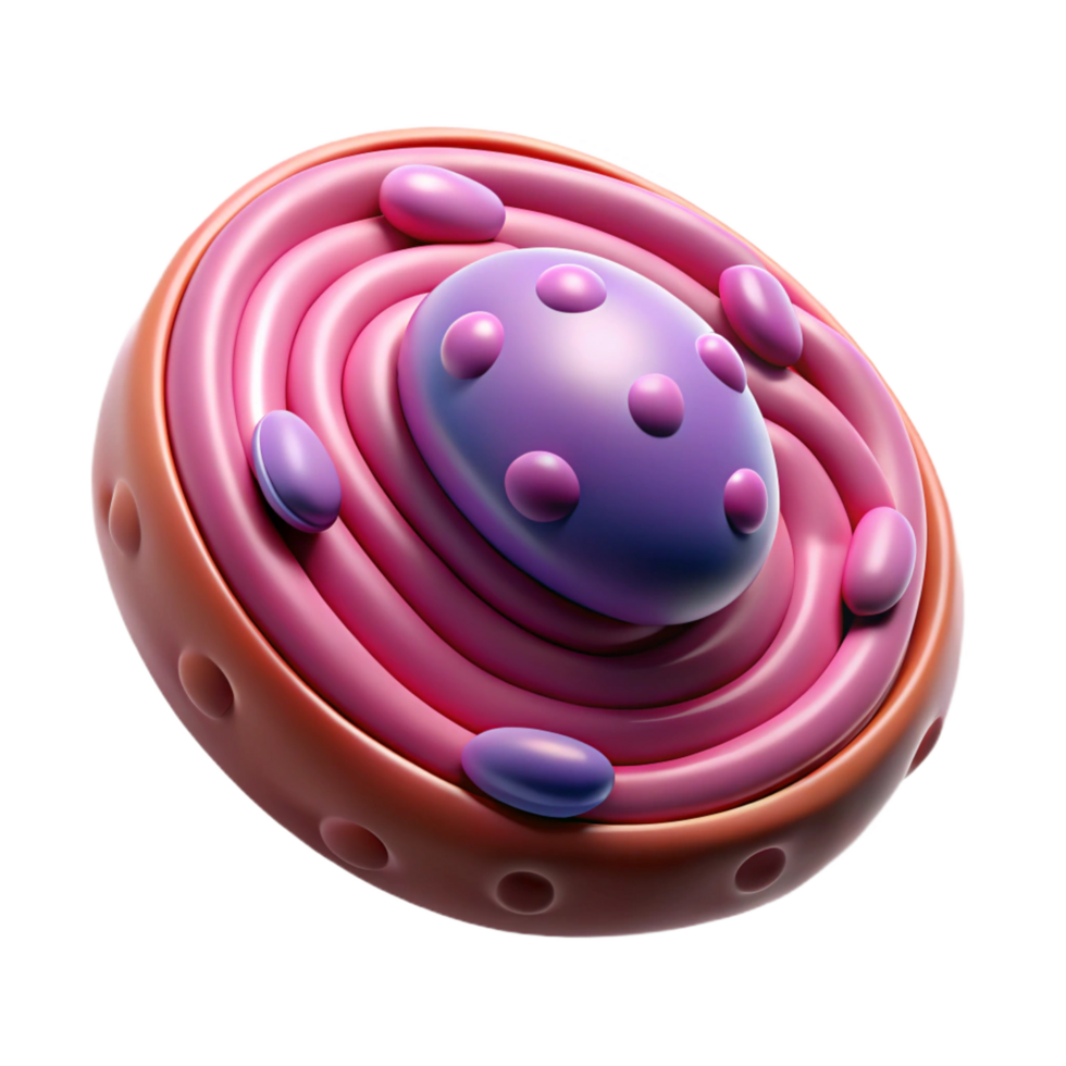 striking urban Concept art style, isolated cutout of a biomechanical cellular mitochondrion, ultra-detailed, professional render with Transparent Background professional png