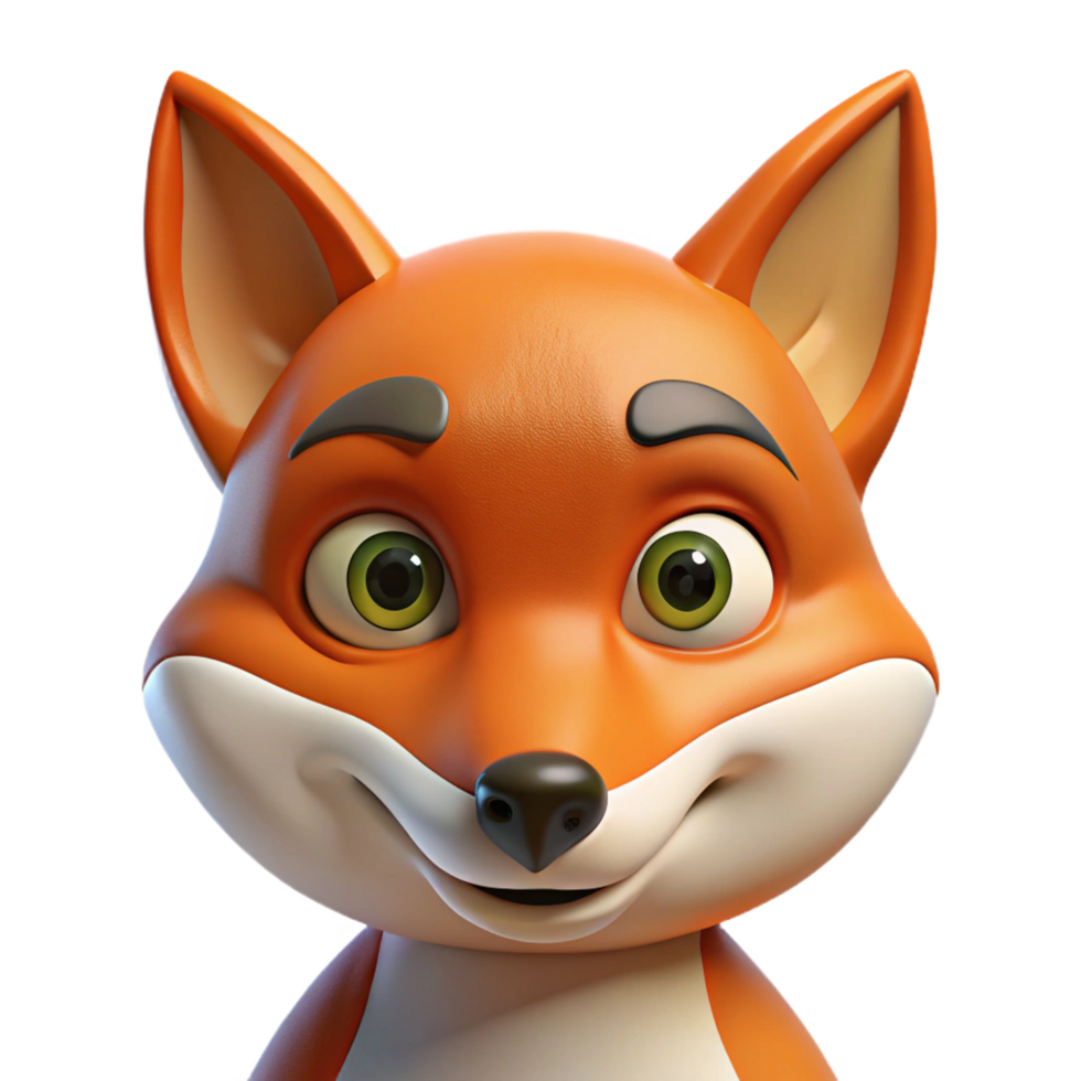 impressive remarkable Fox, cunning expression, sly eyes, with Transparent Background png