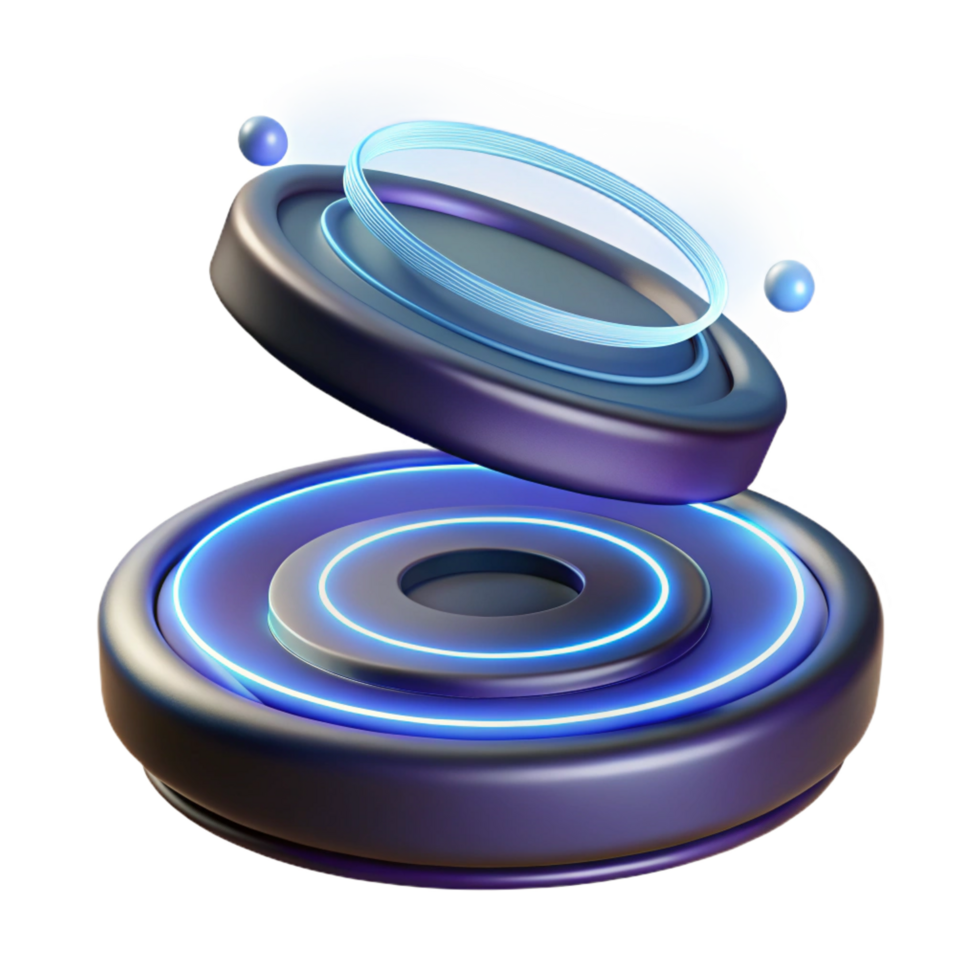 timeless victorian Hyper-specific concept art style render of a levitating wireless charging pad, powered by visible energy streams, isolated cutout with Transparent Background ultra HD png