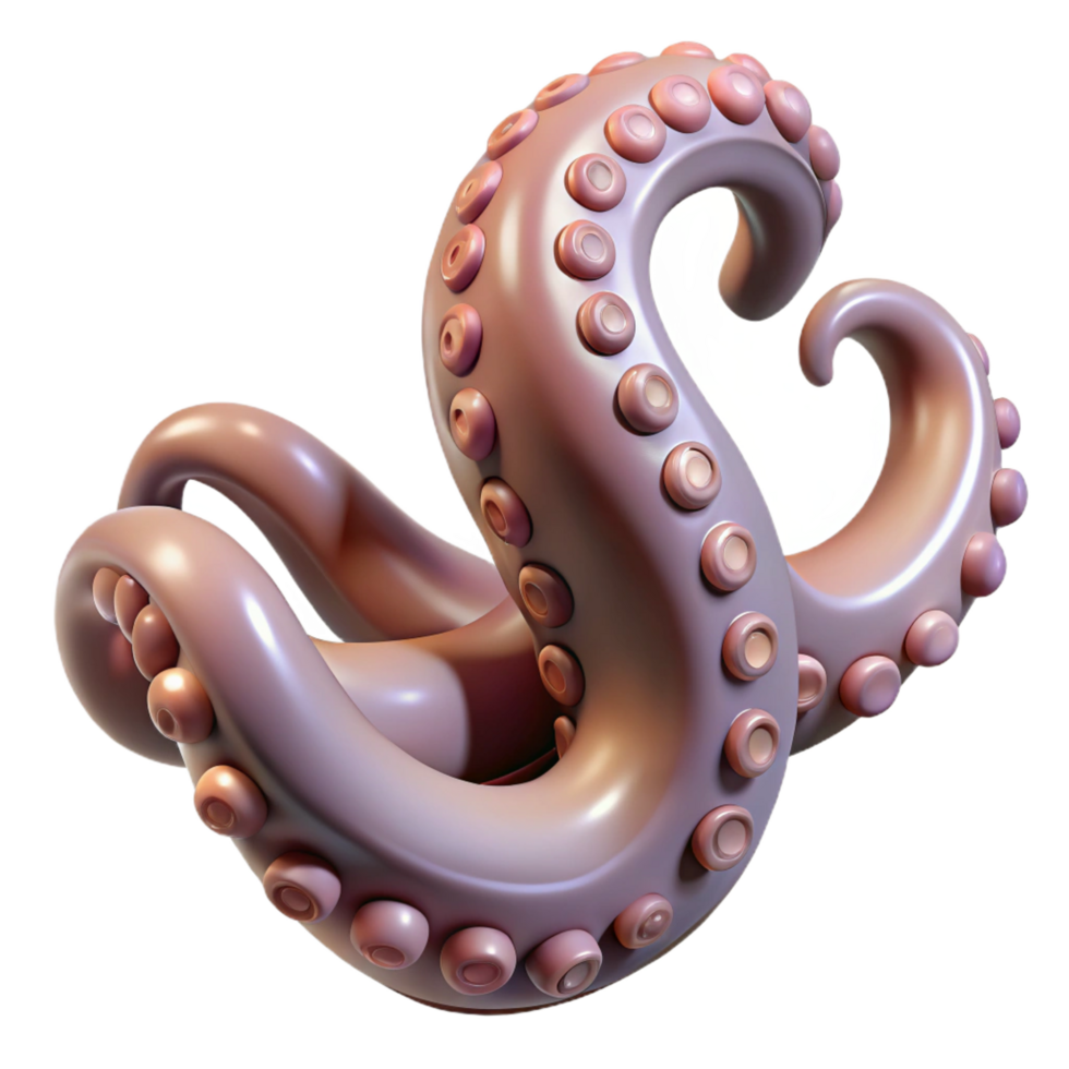 mesmerizing whimsical abstract Ultra-detailed, isolated cutout, photorealistic biomechanical tentacle, hyper-specific professional render with Transparent Background expertly shot png