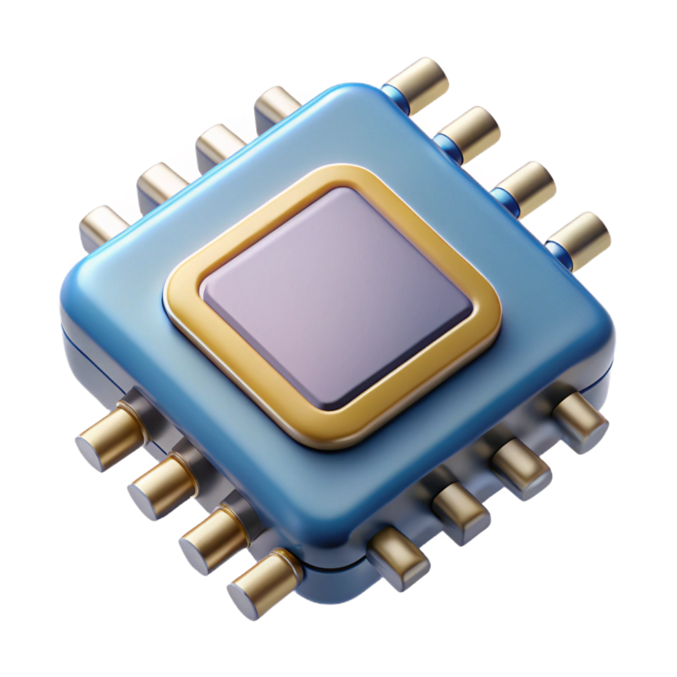 impressive standout A close-up of a computer processor with Transparent Background png