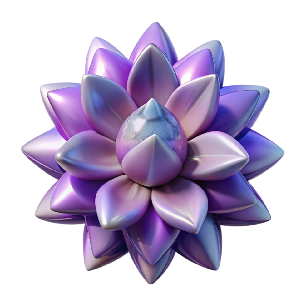 radiant playful abstract Hyper-specific, professional render, concept art style, isolated cutout of a single, crystalline space flower with Transparent Background masterfully captured png