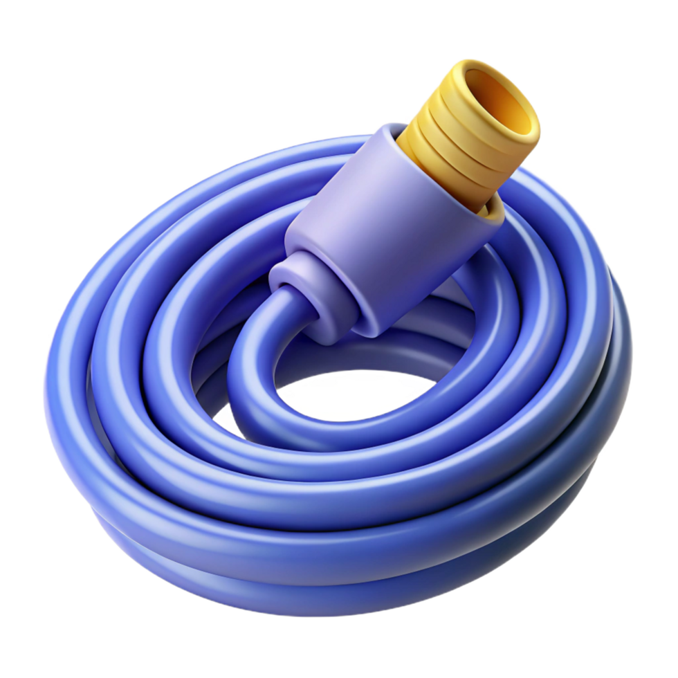 glorious unparalleled Photorealistic, ultra-detailed professional render of a single, isolated, rolled-up network cable with Transparent Background png