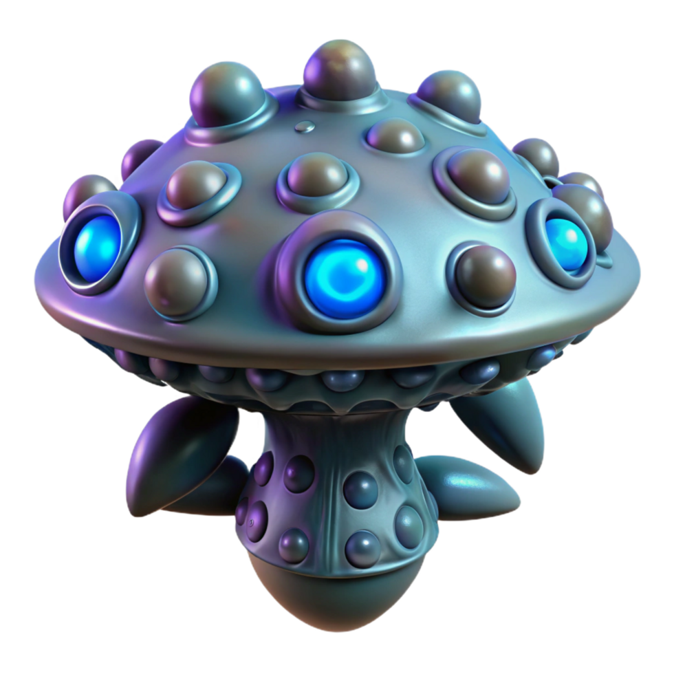 hypnotic dynamic nordic Photorealistic, ultra-detailed, isolated cutout of a hyper-specific alien spore, bioluminescent, intricate patterns, concept art style with Transparent Background flawless png