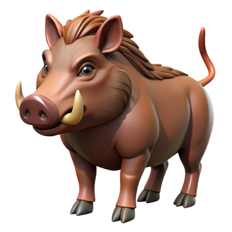 radiant quintessential Erymanthian Boar, Heracles' fourth labor, giant boar, with Transparent Background png