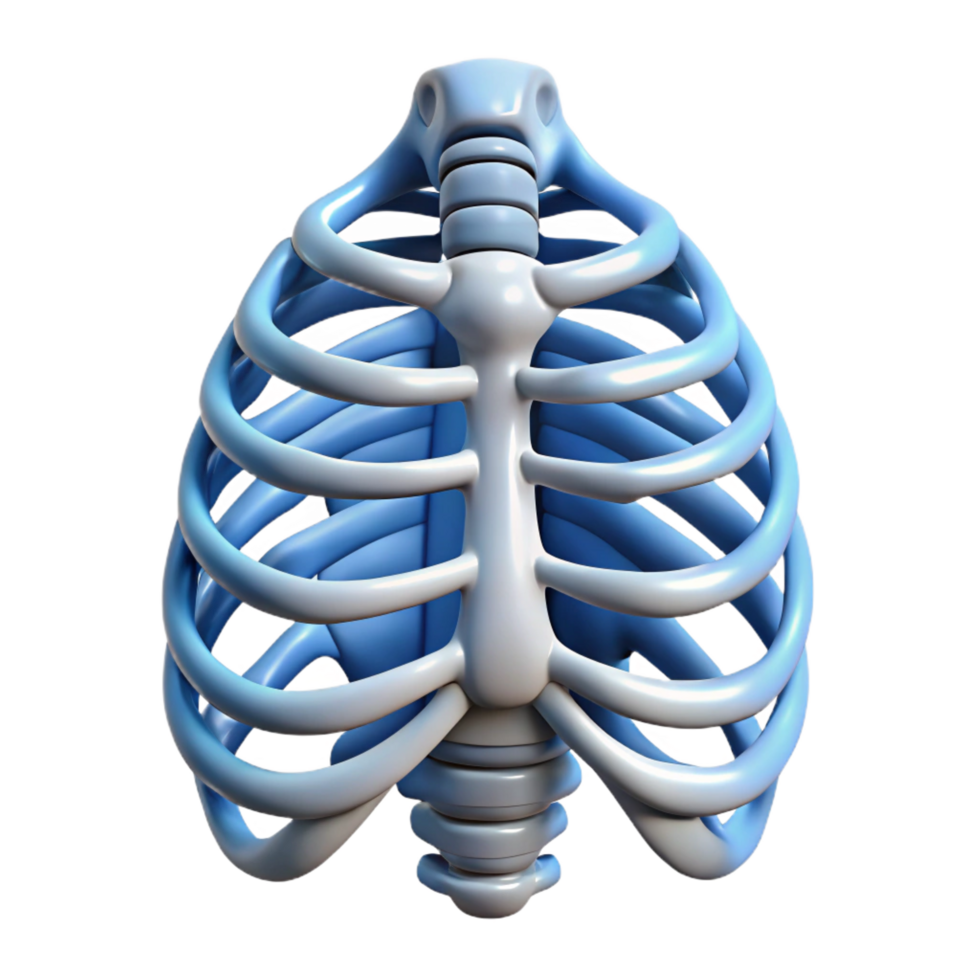 picturesque celebrated Photorealistic, hyper-specific, ultra-detailed biomechanical ribcage, professional render, isolated cutout with Transparent Background png