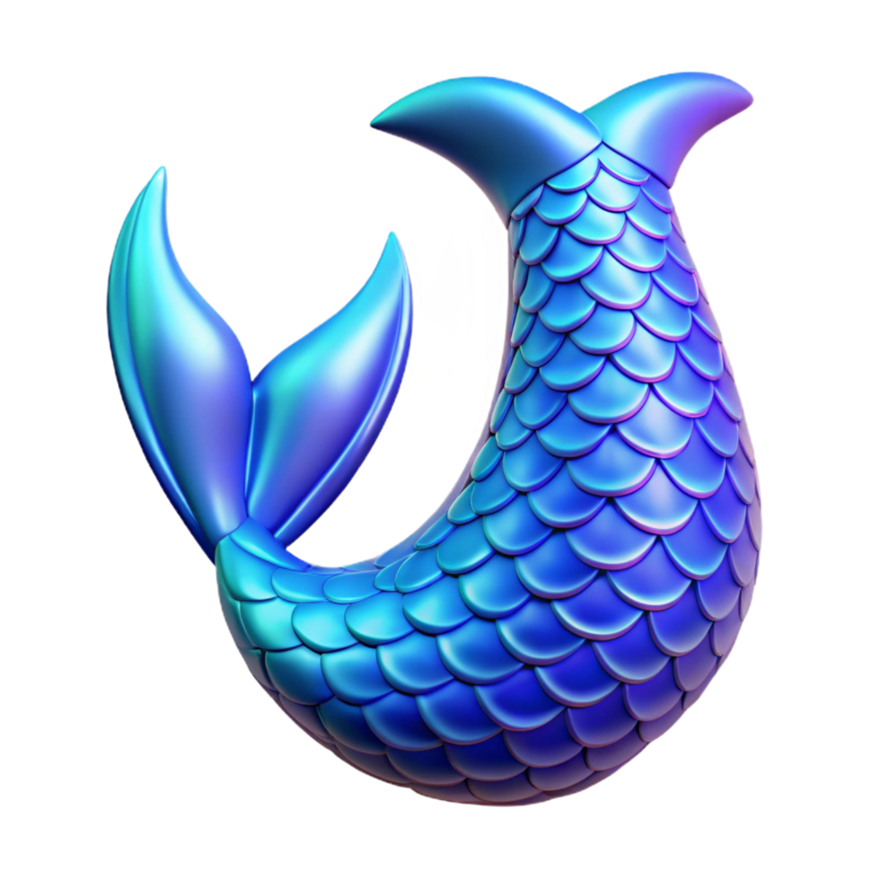 gorgeous remarkable Concept art style, isolated cutout of a single Siren scale, iridescent blue with Transparent Background png