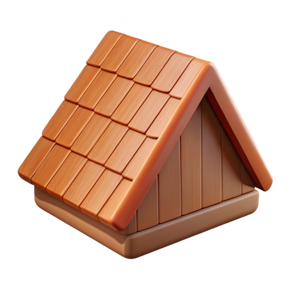 beautiful calm elegant Photorealistic, isolated cutout of a single, wooden shingle with Transparent Background impeccable png