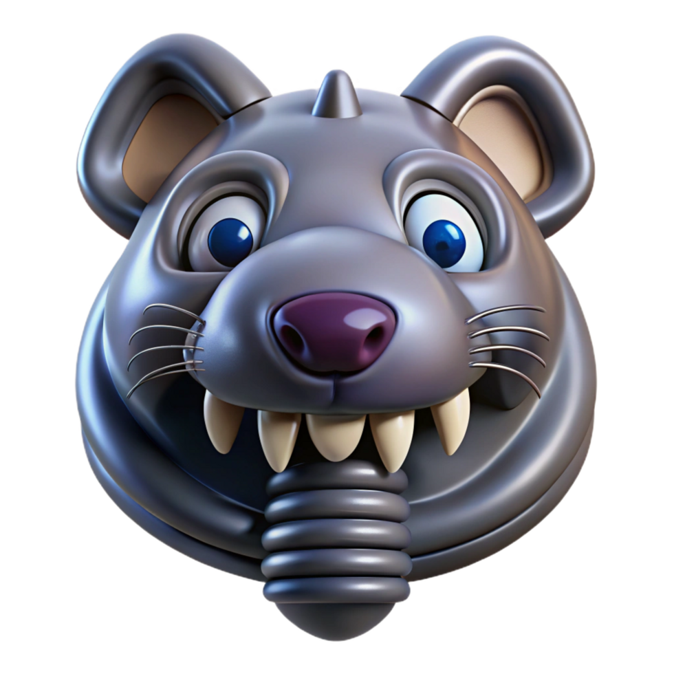 picturesque unforgettable Ultra-detailed, concept art style, biomechanical rodent incisor, isolated cutout, professional render with Transparent Background png