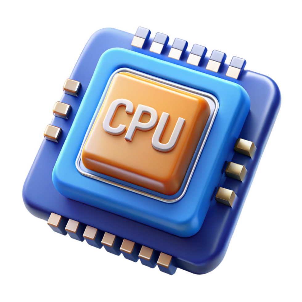 rare tropical A CPU, central processing unit with Transparent Background high quality png