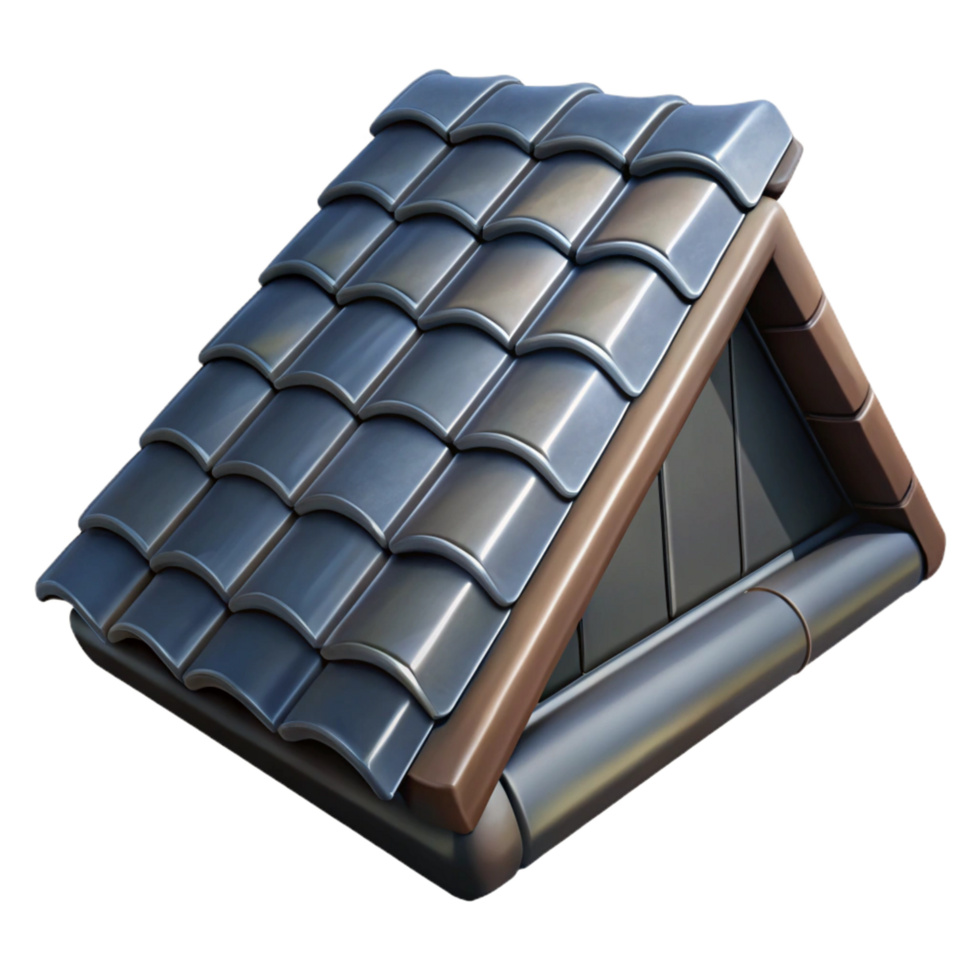 sought-after nordic Photorealistic, ultra-detailed, isolated cutout of a single, slate roof shingle Hyper-specific texture and color with Transparent Background premium png