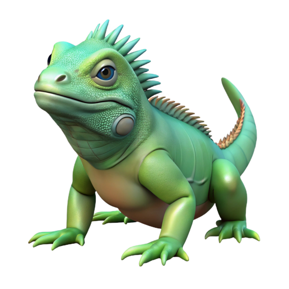 impressive unforgettable An iguana with Transparent Background png
