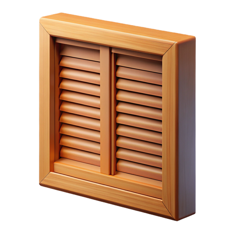 captivating elegant Window shutter, louvered wood, with Transparent Background ultra HD png