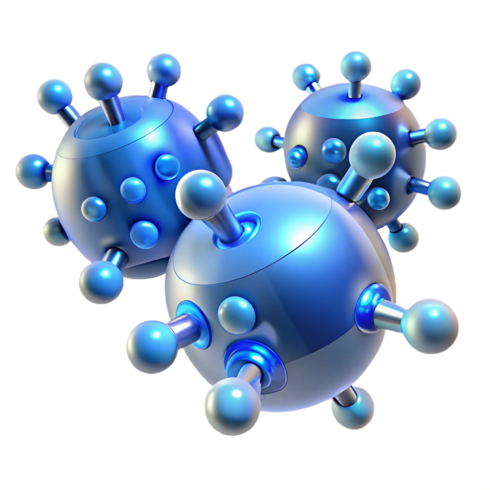 remarkable elegant Medical nanobots, microscopic, glowing particles with Transparent Background exclusive png