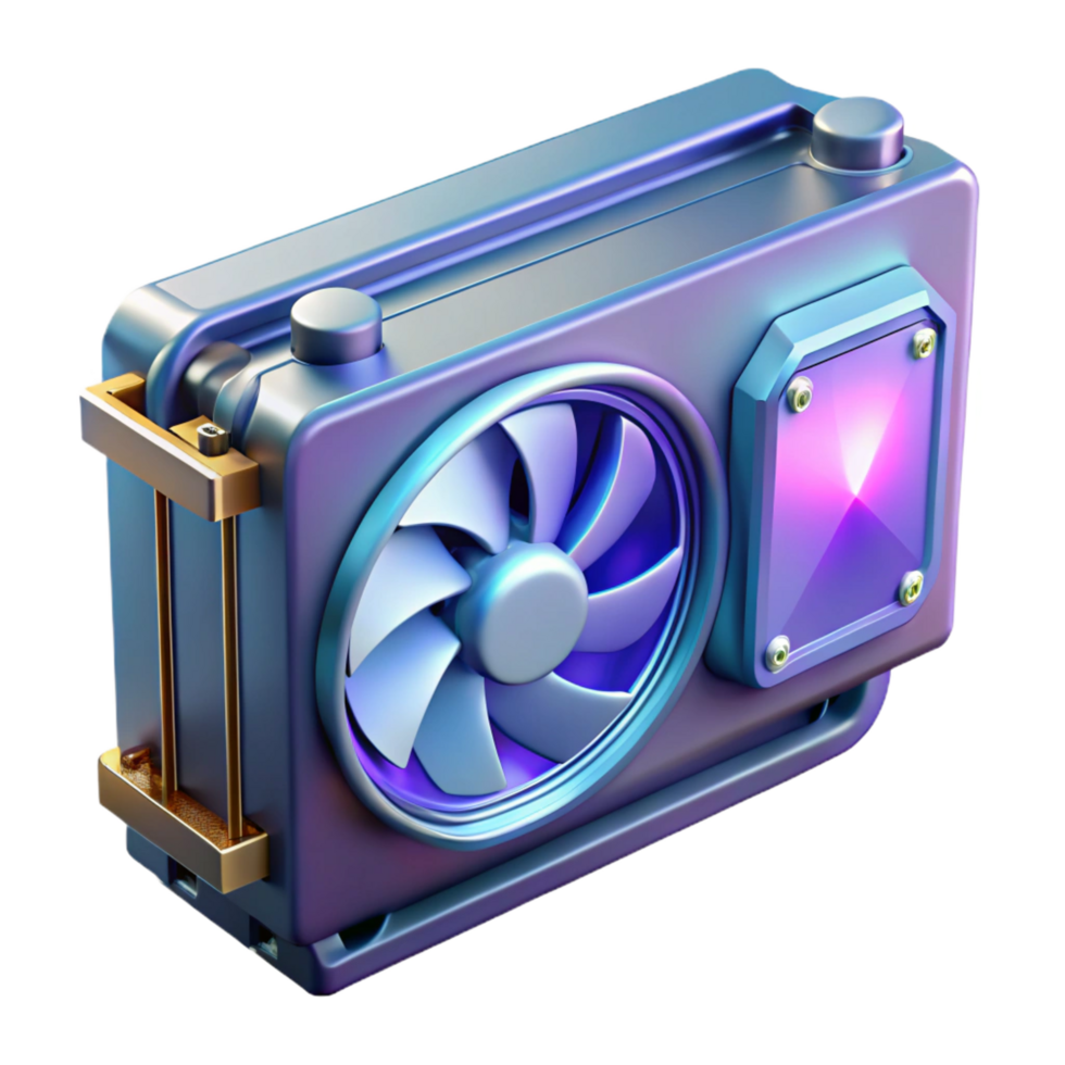 radiant nordic A graphics card, for a computer with Transparent Background 8K png