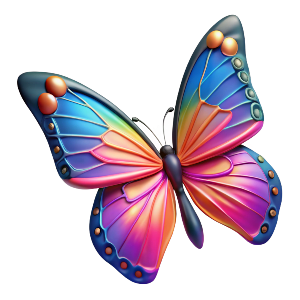 ethereal beautiful Photorealistic isolated cutout of a single butterfly wing with vibrant colors and intricate patterns with Transparent Background ultra HD png