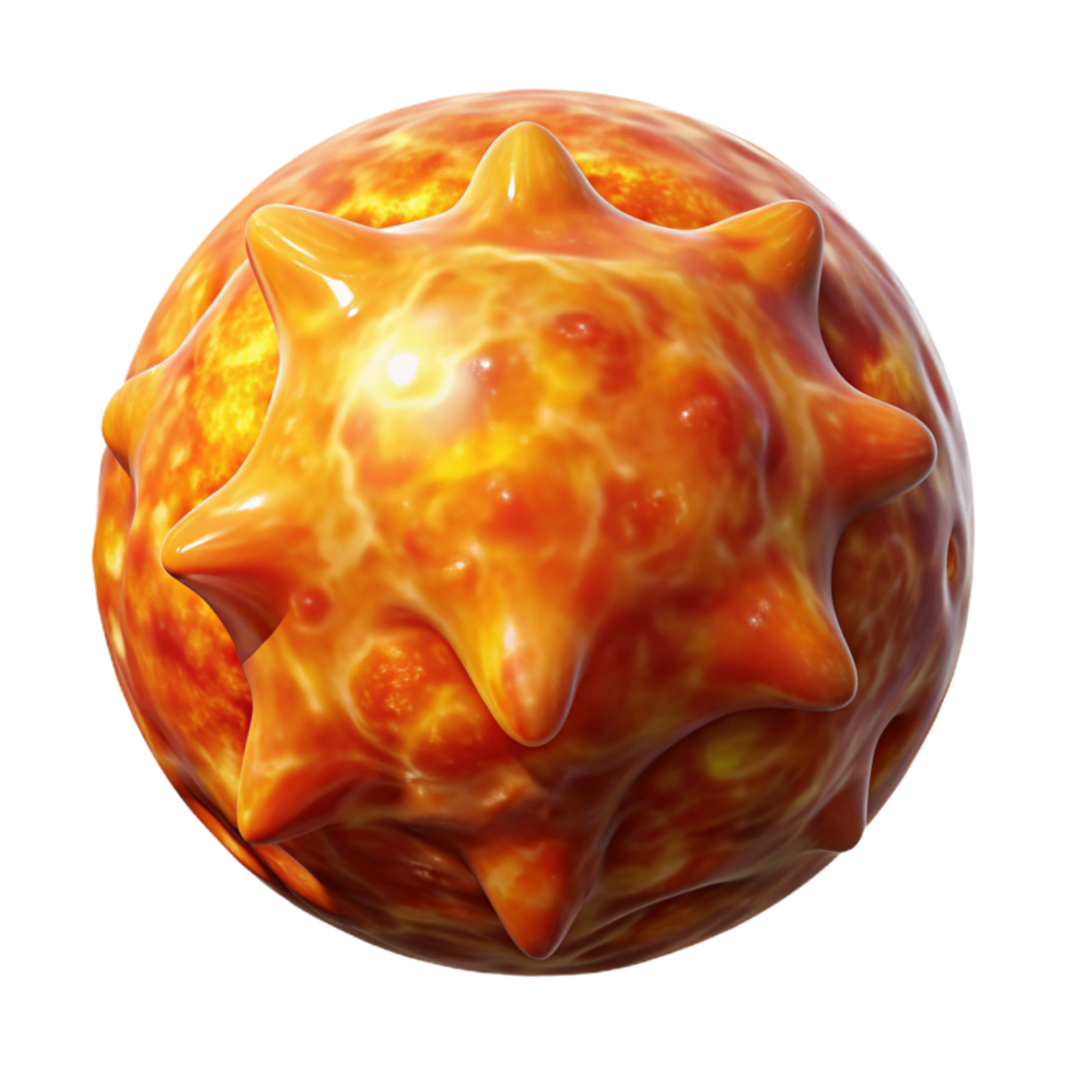wonderful bold contemporary Hyper-specific, photorealistic professional render of a single, dying star, emitting solar flares with Transparent Background studio quality png