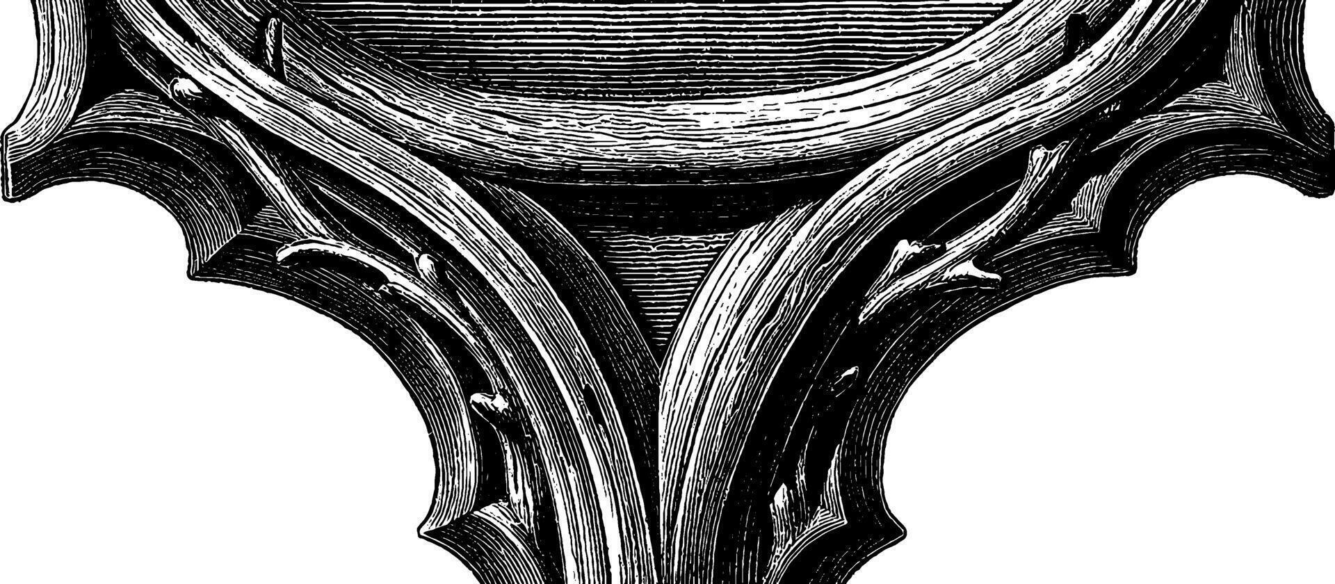 Gothic throne design with bone elements for intricate art and decor concepts. vector
