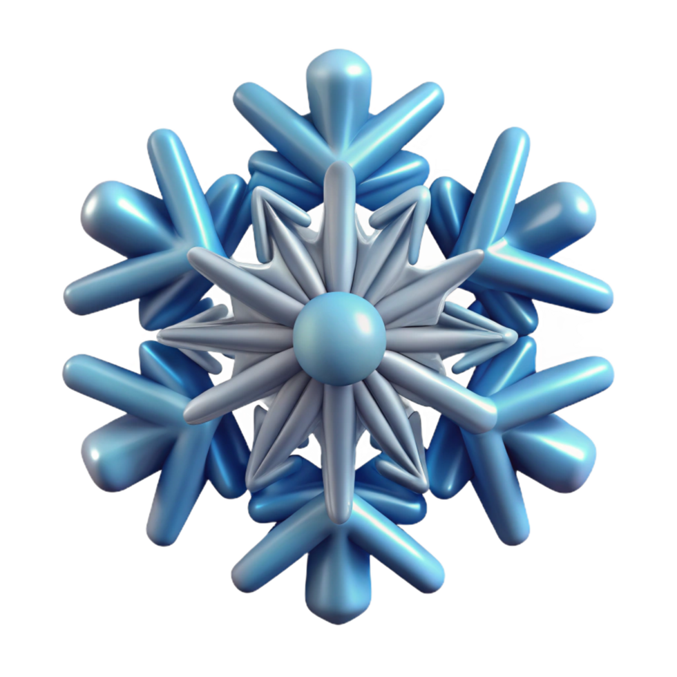 beautiful standout Hyper-specific, photorealistic render of an isolated, single, snowflake with intricate, unique crystalline structure with Transparent Background png