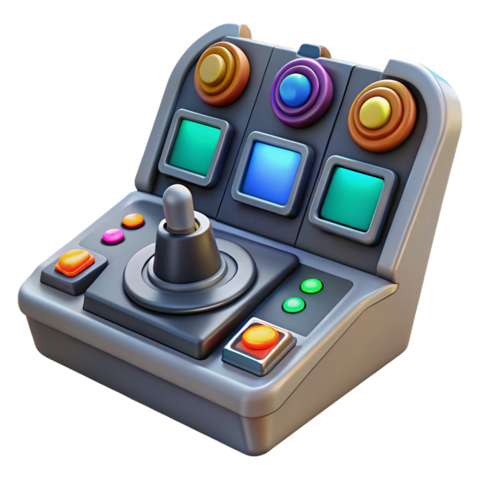 sought-after minimalist Spaceship cockpit control panel with illuminated buttons with Transparent Background premium png