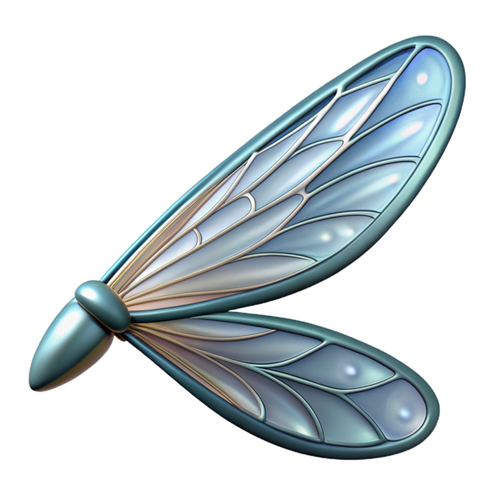 breathtaking dramatic artistic Isolated cutout, concept art style, biomechanical dragonfly wing, ultra-detailed, professional render with Transparent Background authentic png