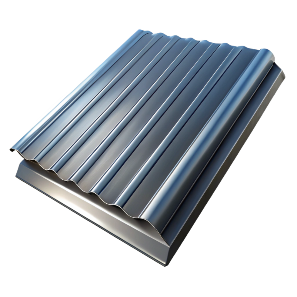 radiant dramatic impressionist Metal roofing panel, corrugated steel, with Transparent Background exclusive png