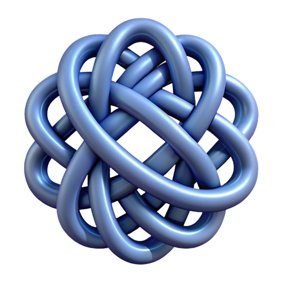 mesmerizing bold creative A single, intricate Celtic knot design with Transparent Background impeccable png