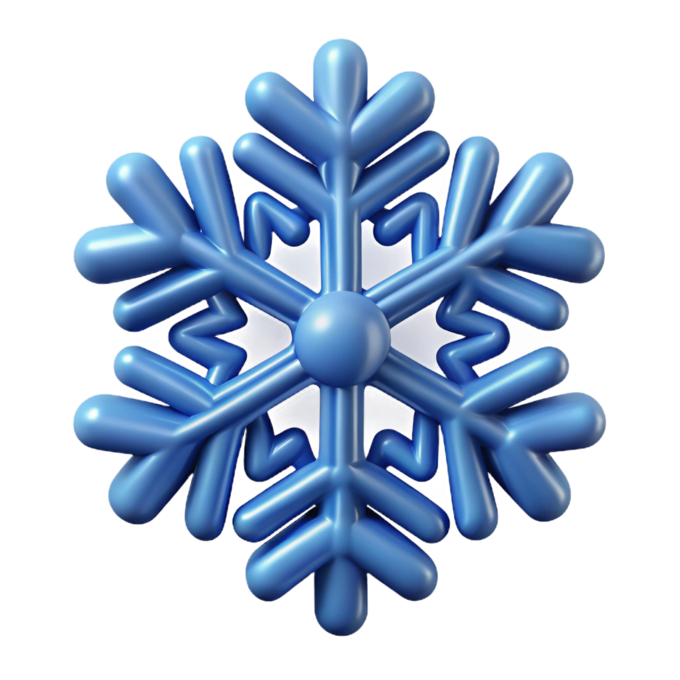 dreamy glorious A single, stylized snowflake icon with intricate details with Transparent Background impeccable png