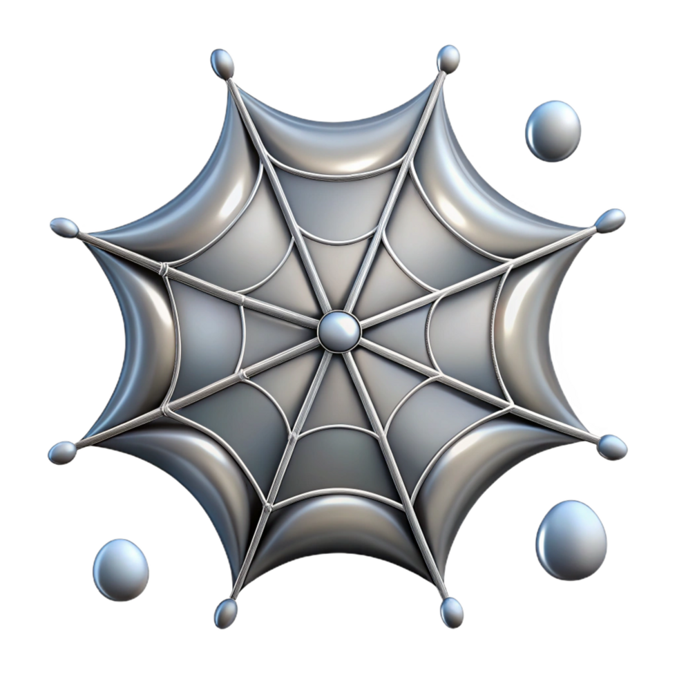 dazzling standout Ultra-detailed isolated cutout of a hyper-specific photorealistic spider web, intricate silk threads, dew drops, with Transparent Background png