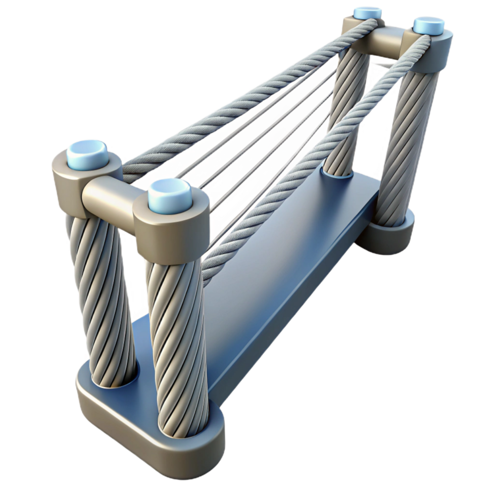 magnificent dreamy creative Bridge suspension cable detail with Transparent Background gallery standard png