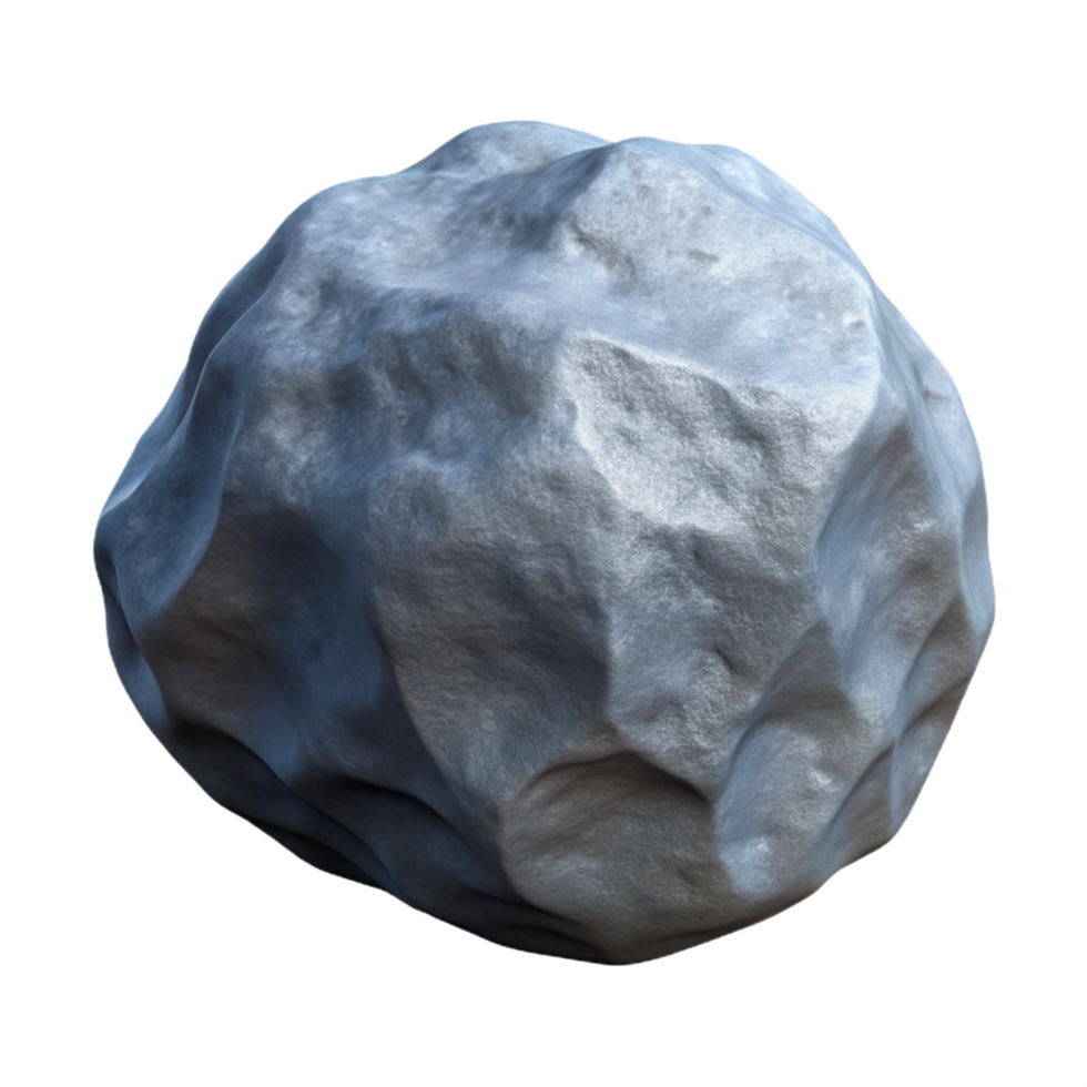 quintessential classic Concept art style, isolated cutout of a single, rough-textured, grey granite rock with Transparent Background 8K png