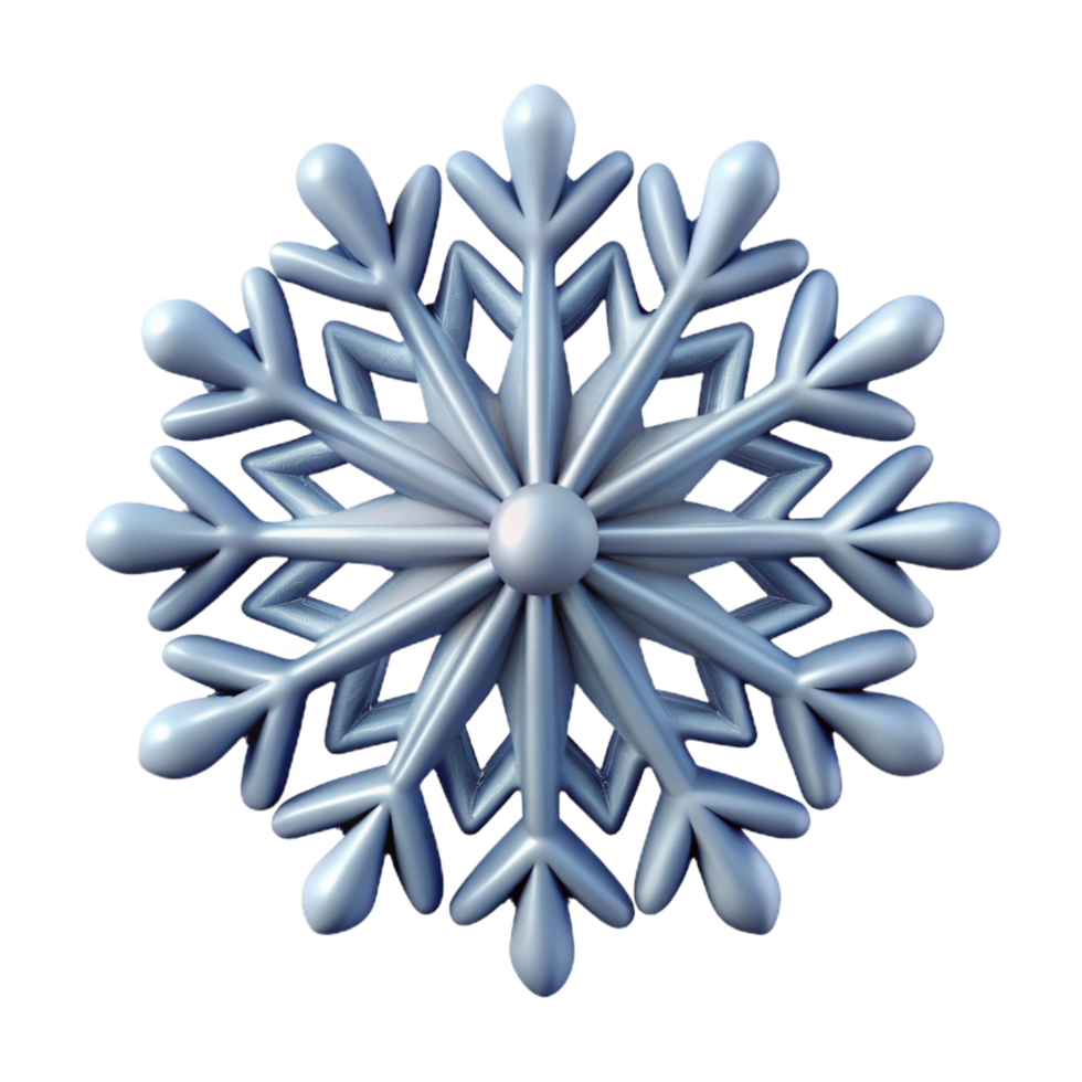 pristine rare Ultra-detailed isolated cutout of a hyper-specific photorealistic snowflake, intricate crystalline structure, symmetrical, with Transparent Background png