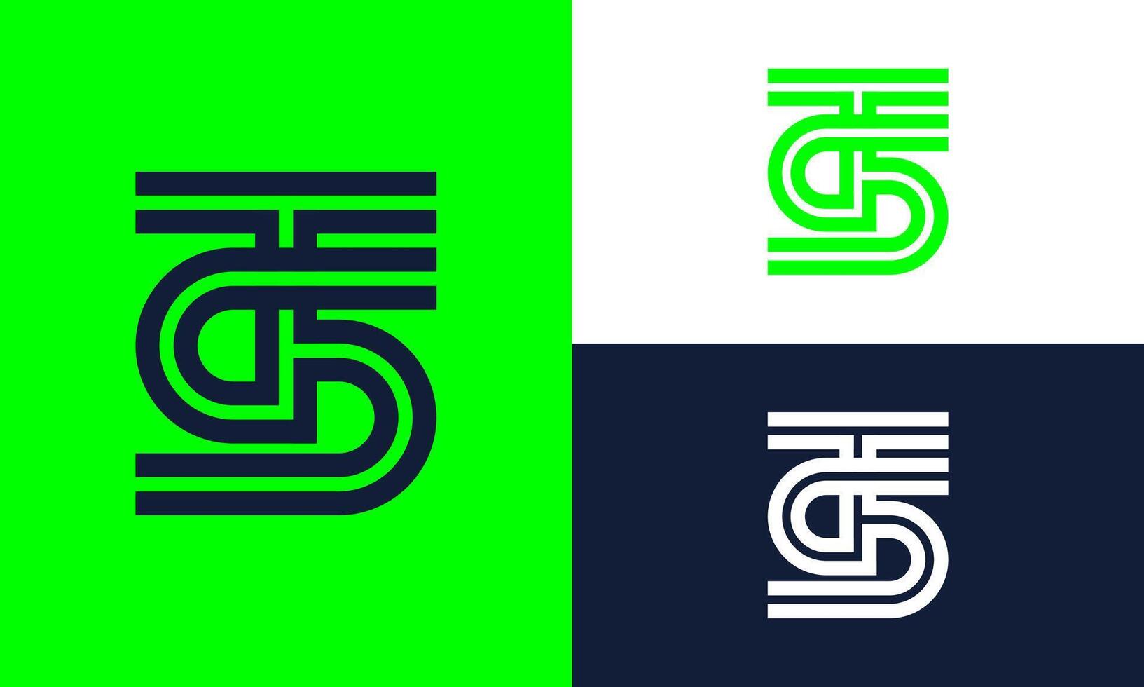 Monogram logo letters ST or TS. vector