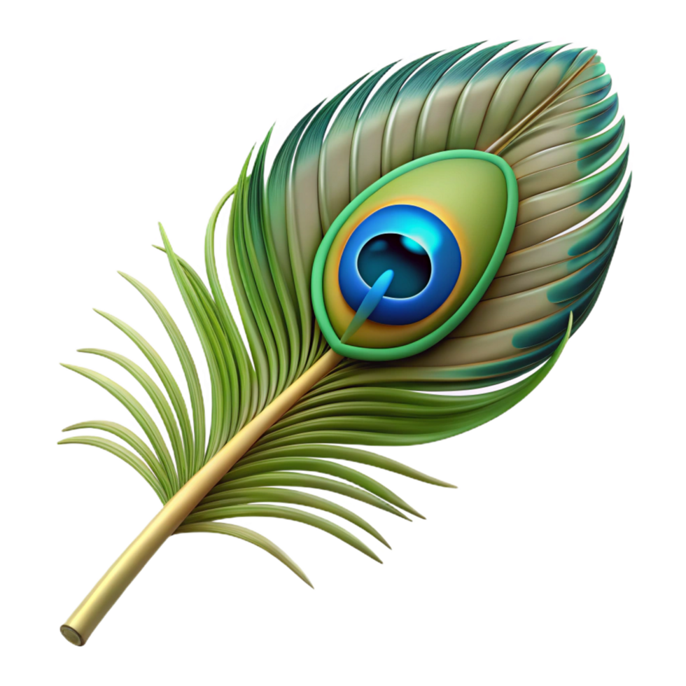 vibrant intense modern Hyper-specific, isolated cutout Photorealistic, concept art style Single Hera's Peacock Feather, iridescent, eye detail with Transparent Background sharp png
