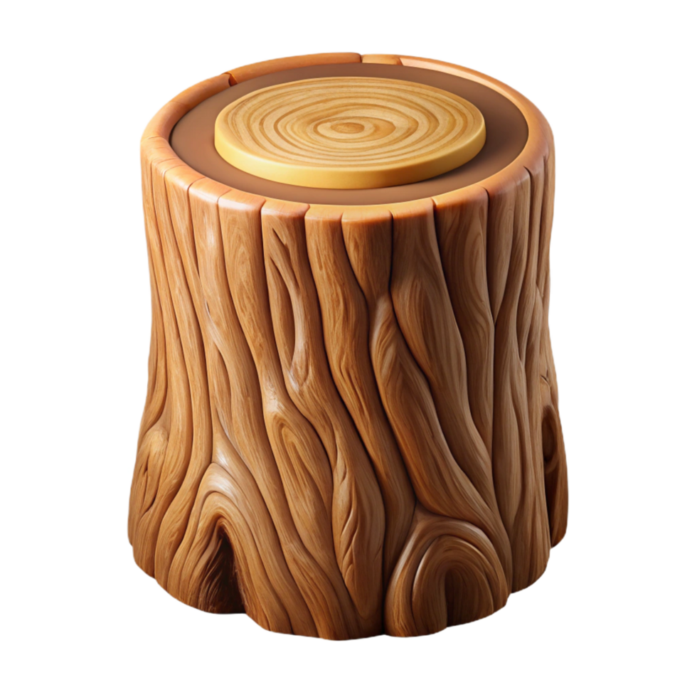 striking celebrated Professional render, ultra-detailed, isolated cutout, concept art style of a single, cross-section of a tree trunk with Transparent Background png
