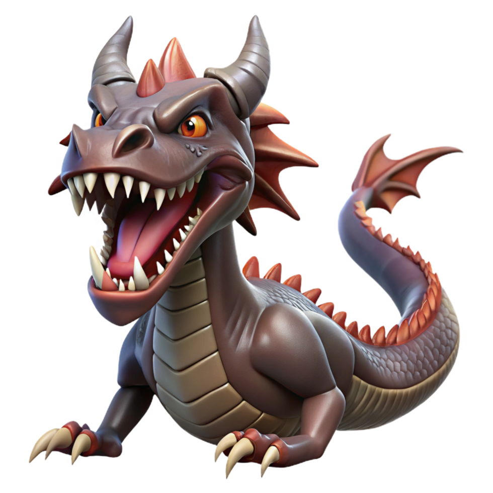 unparalleled renaissance A menacing dragon, sharp teeth, scales gleaming with Transparent Background refined png