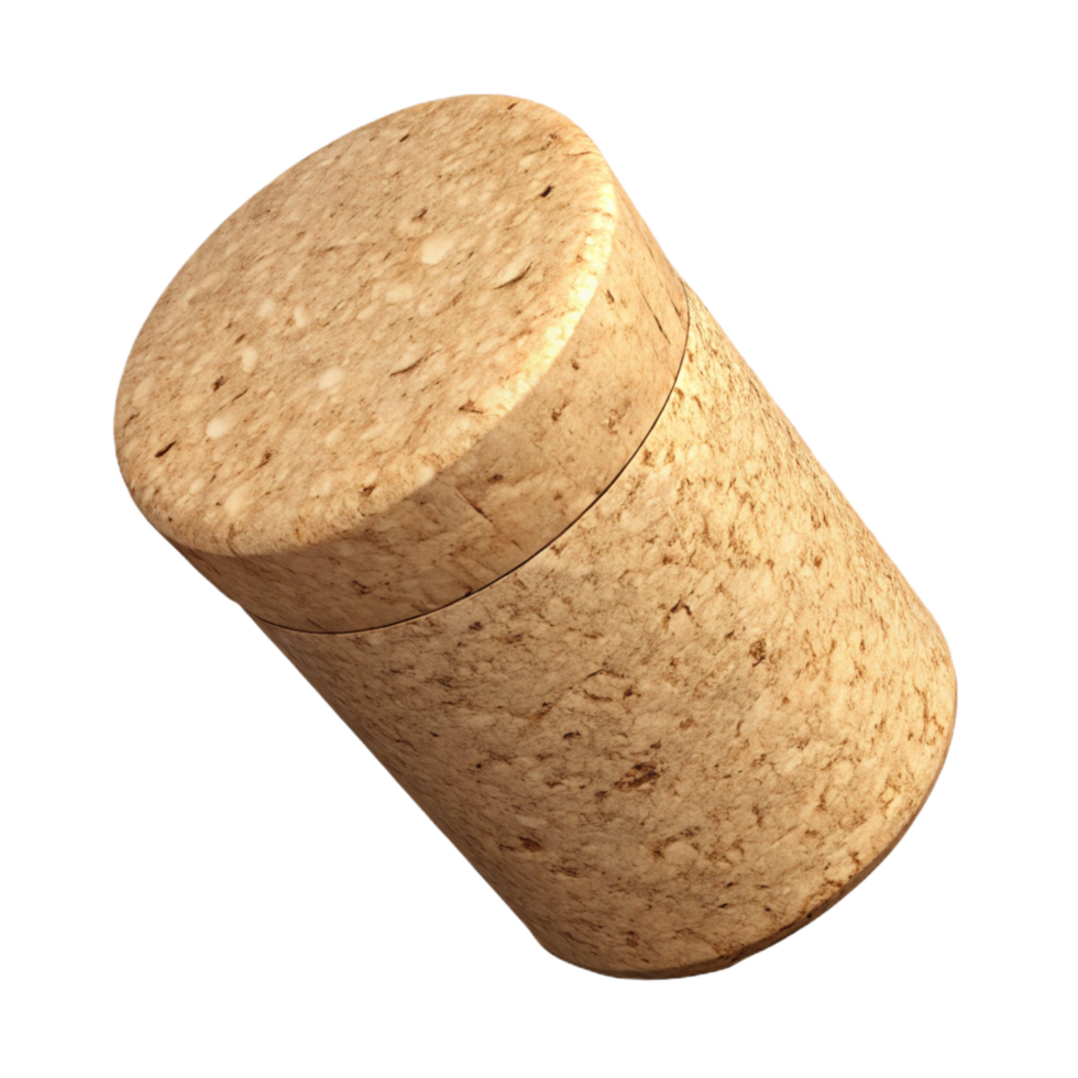 mesmerizing industrial Professional render of a single cork, hyper-specific, isolated cutout with Transparent Background luxury png