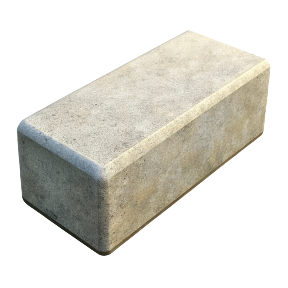 exemplary renaissance Hyper-specific, professional render of a single, concrete brick, standard size with Transparent Background professional png